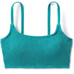 Kona Sol Women's Pucker Texture Square Neck Bikini Top